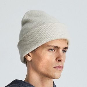 Everlane Felted Merino Wool Beanie Hat Heathered Oat Soft Warm One Size NWT